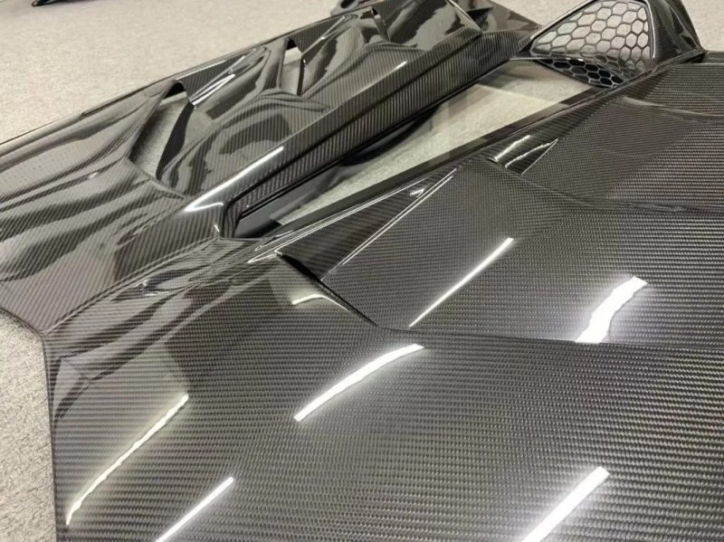 High Quality Fast Delivery Whole Sale Price Dry Carbon Fiber SVJ Style Engine Hood Body Kits for  Aventador Car Hood